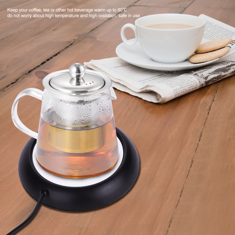 Coffee Tea Warmer - Alas Pemanas Cangkir USB Motif Kayu