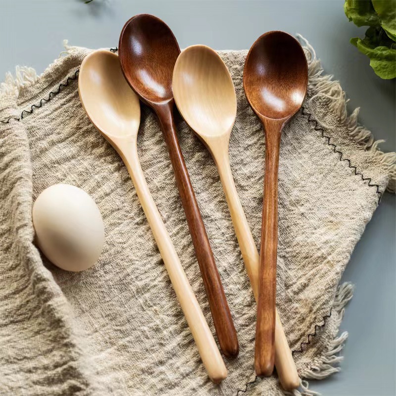 Tea Coffee Utensils - 2 Buah Sendok Kayu Peralatan Makan