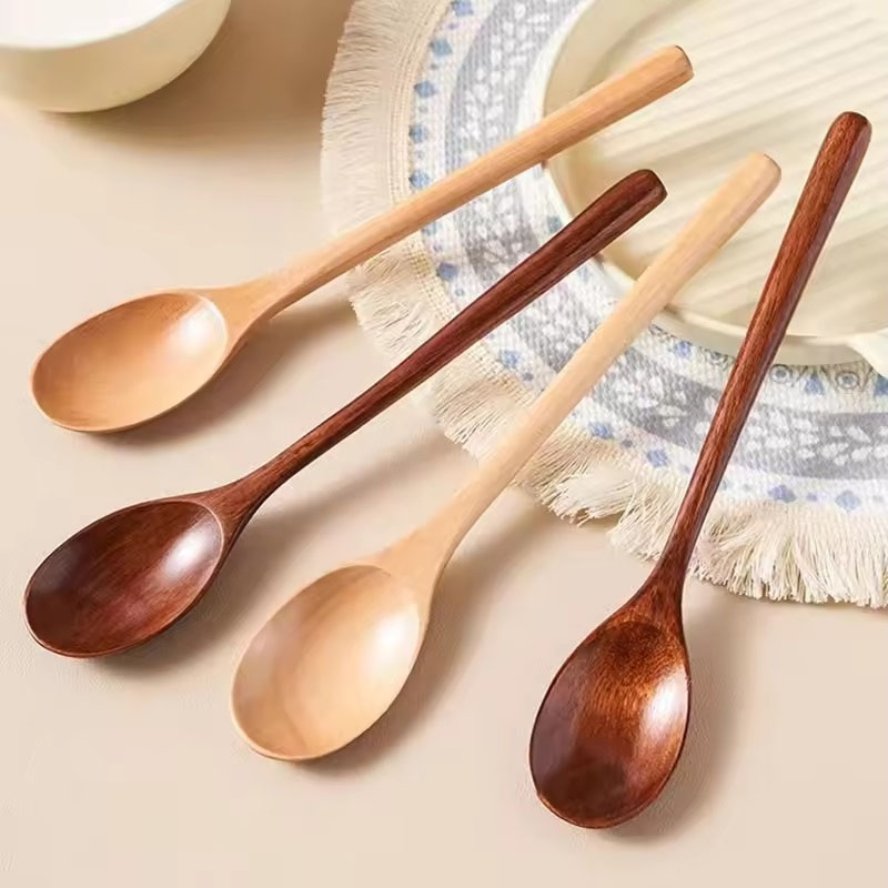Tea Coffee Utensils - 6 Buah Sendok Kayu Peralatan Makan