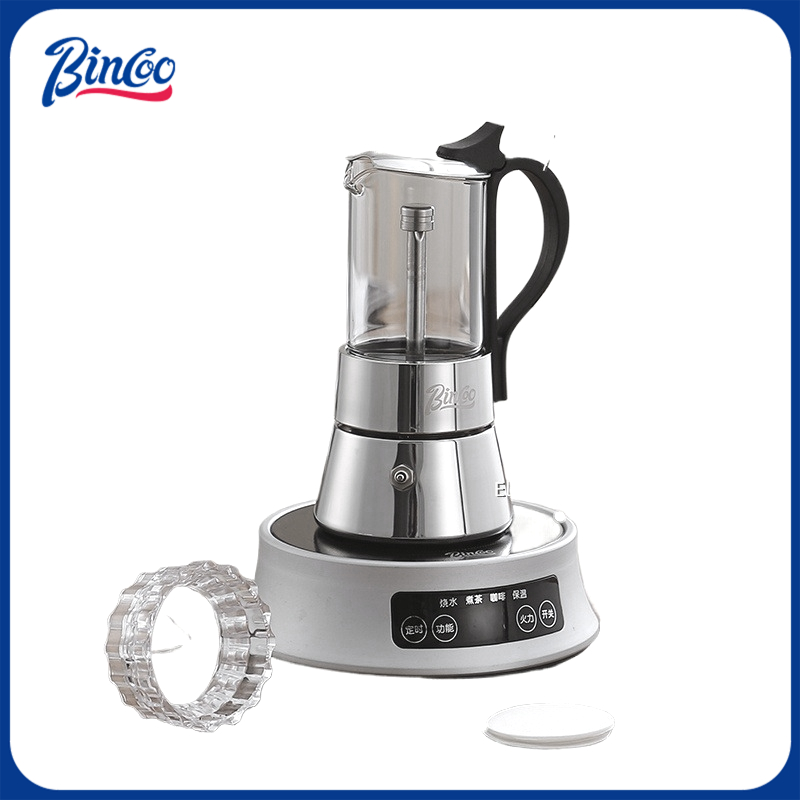 Moka Pot Stove - BINCOO Moka Pot Dual-valve Stainless Steel,