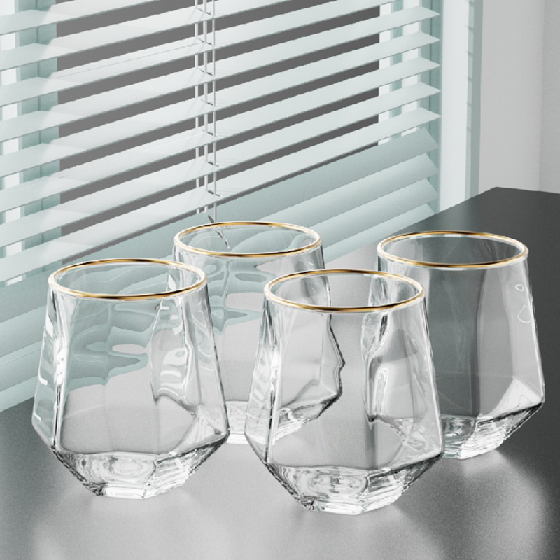 Tea Coffee Utensils - Set cangkir anggur segi enam 320ml