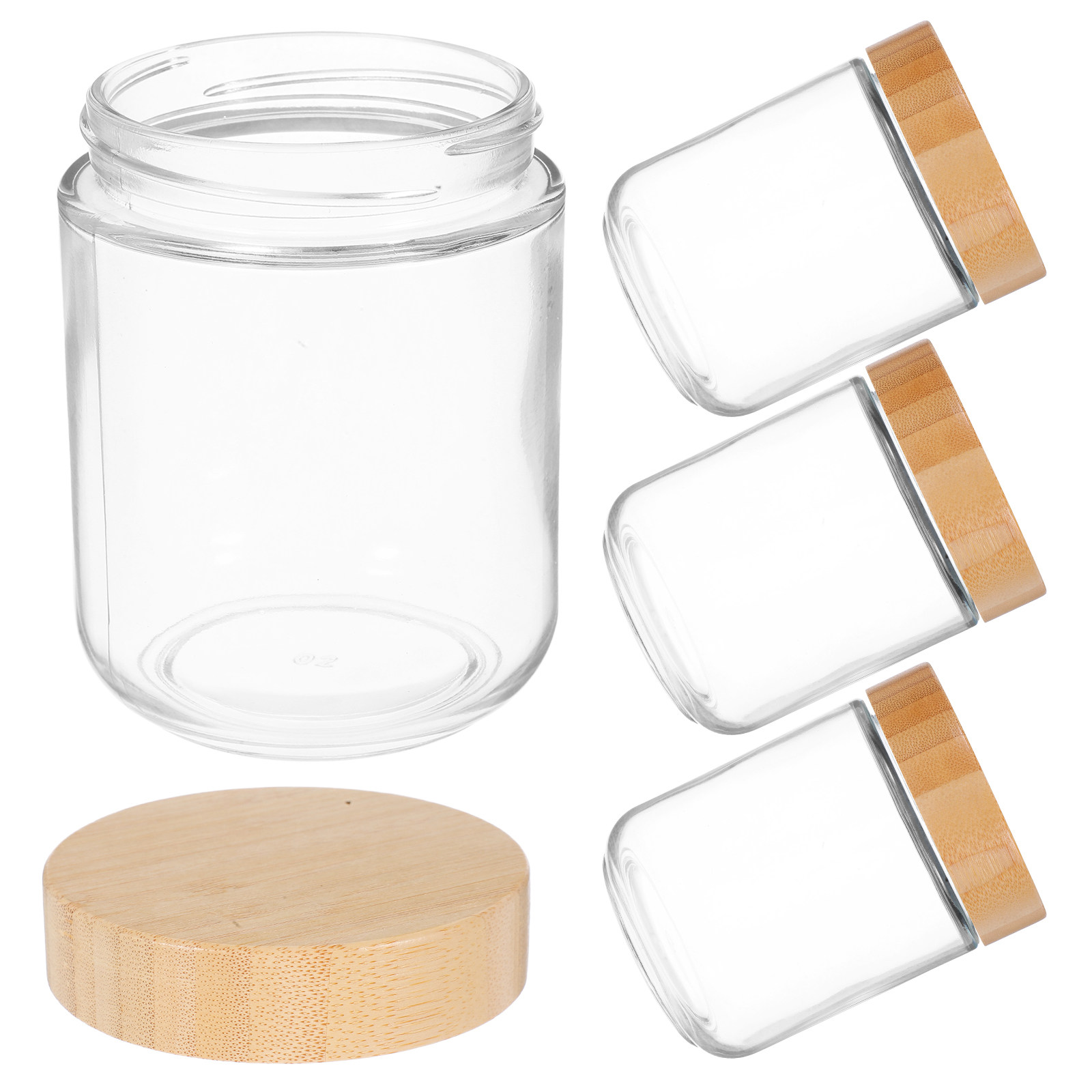 Coffee Tea Beans - 4Pcs Stoples Kaca Kokoh dengan Tutup