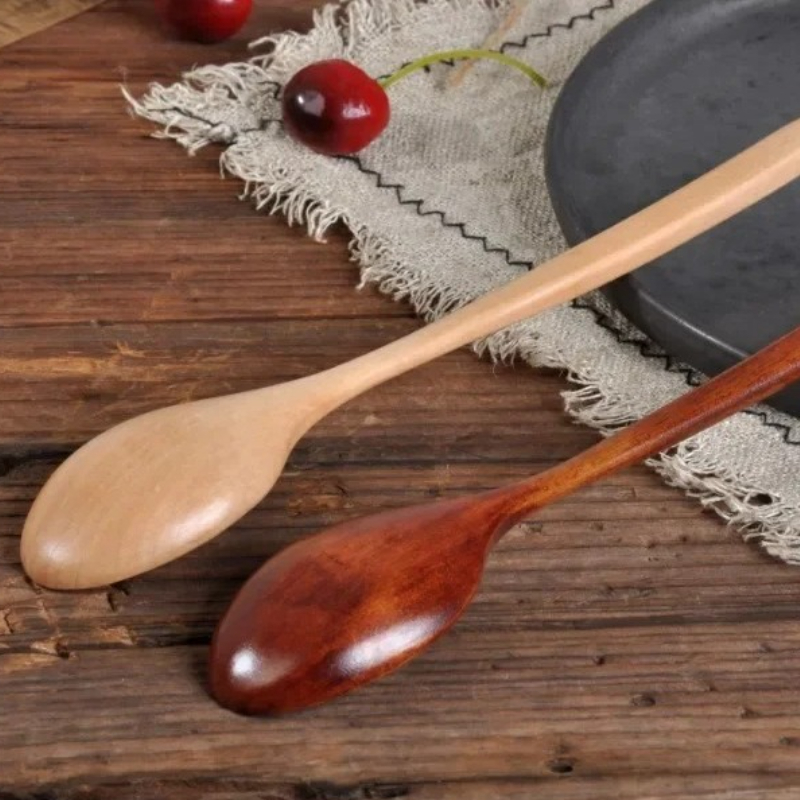 Tea Coffee Utensils - 1/2 Buah Sendok Kayu Peralatan Makan