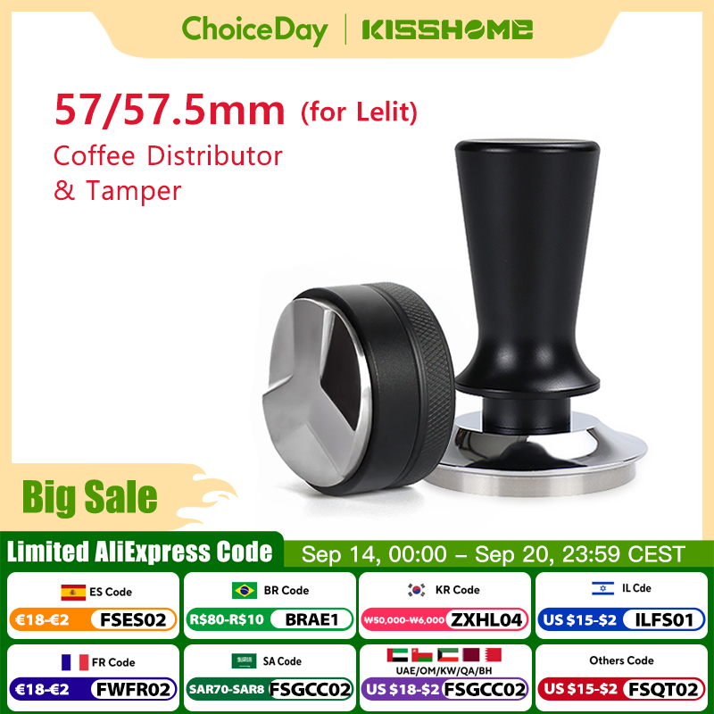 Coffee Tea Press - Tamper kopi 57mm 57.5mm, tekanan konstan