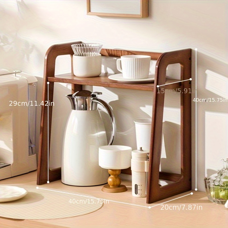 Tea Coffee Utensils - Rak Penyimpanan Tempat Cangkir Desktop Lapisan