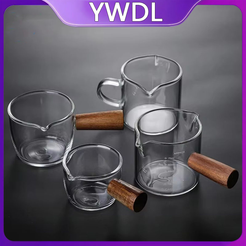 Coffee Tea Tumbler - 50-250Ml Gelas Ukur Espresso Kaca Gagang