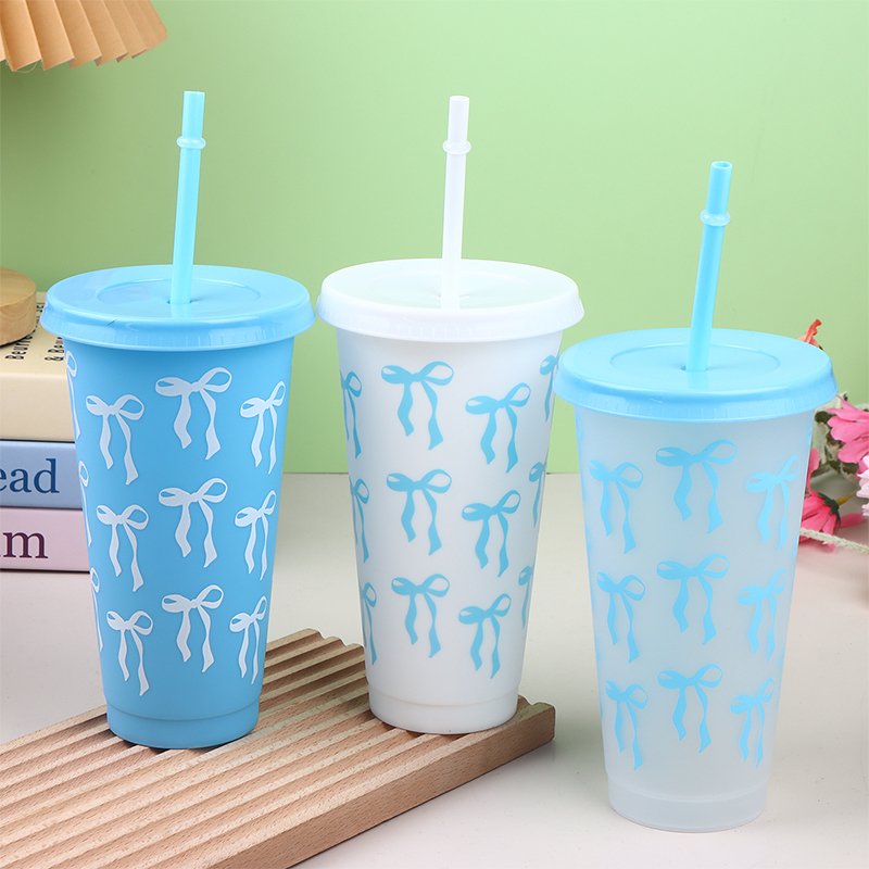 Coffee Tea Tumbler - Gelas Kopi 710ml dengan Sedotan, Tutup,