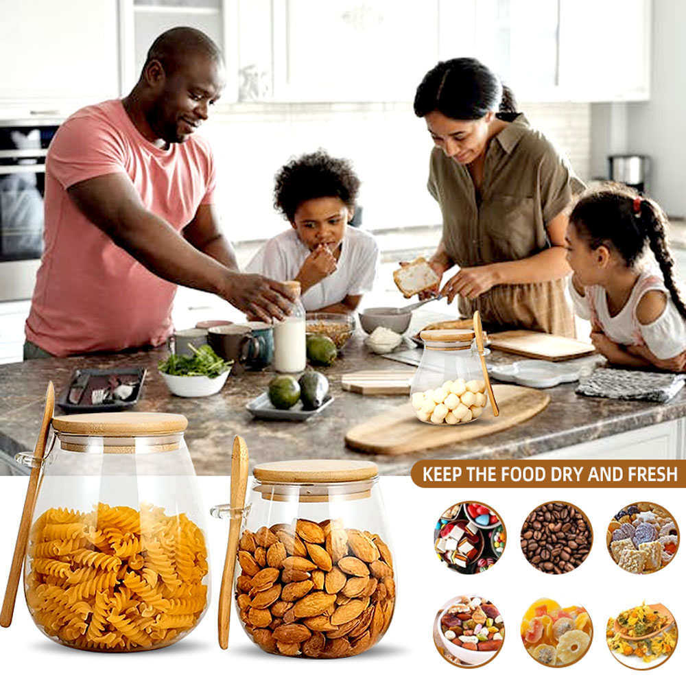 34oz gelas tertutup dengan sen - Coffee Tea Sugar Canister Set ulasan dan harga
