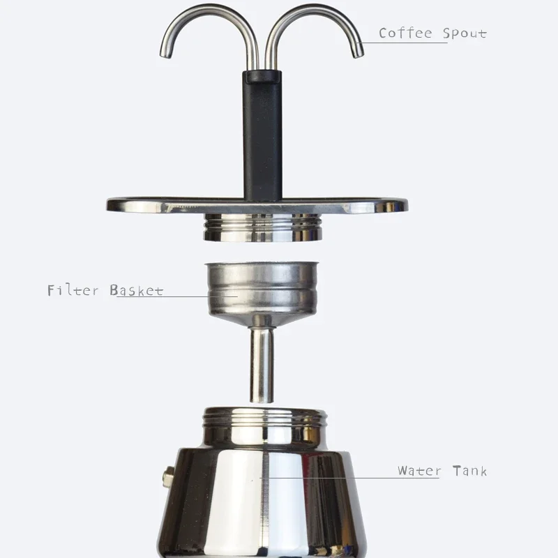Mini Moka Pot tabung ganda 200 - Moka Pot Stove ulasan dan harga