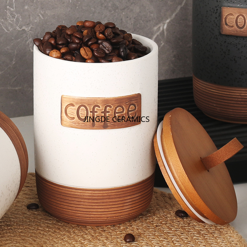 1 Buah Toples Keramik Tersegel - Coffee Tea Sugar Canister Set ulasan dan harga