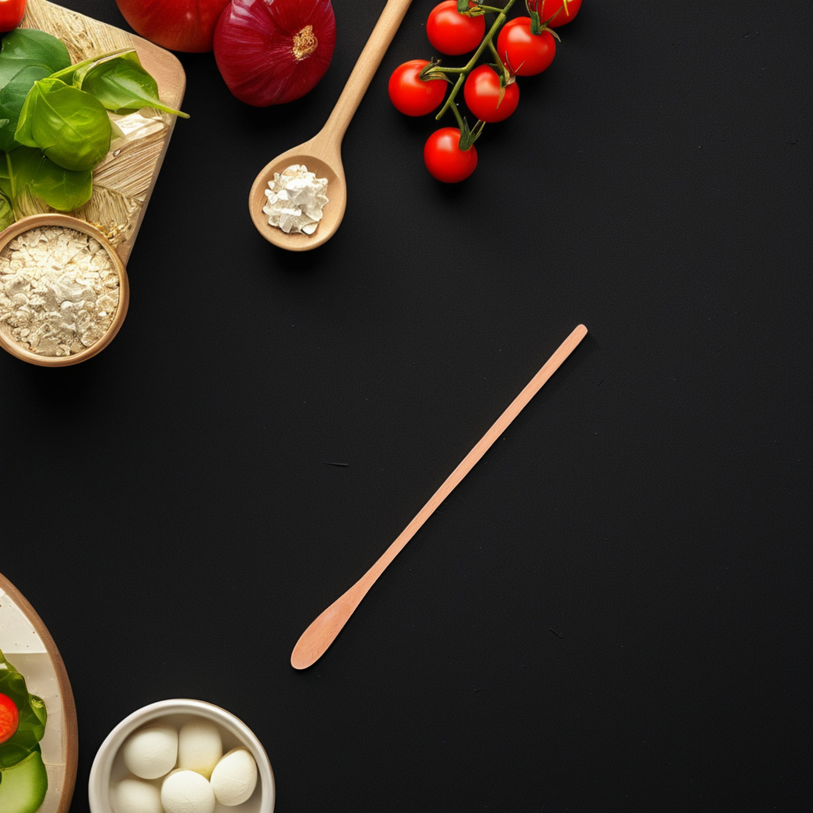 2 Buah Sendok Madu Kayu Gagang - Tea Coffee Utensils ulasan dan harga