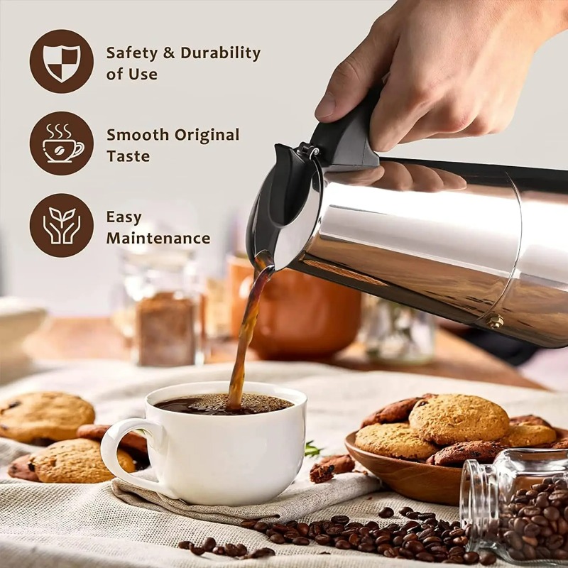 6 Cangkir Mocha Pot Pembuat Ko - Moka Pot Stove ulasan dan harga