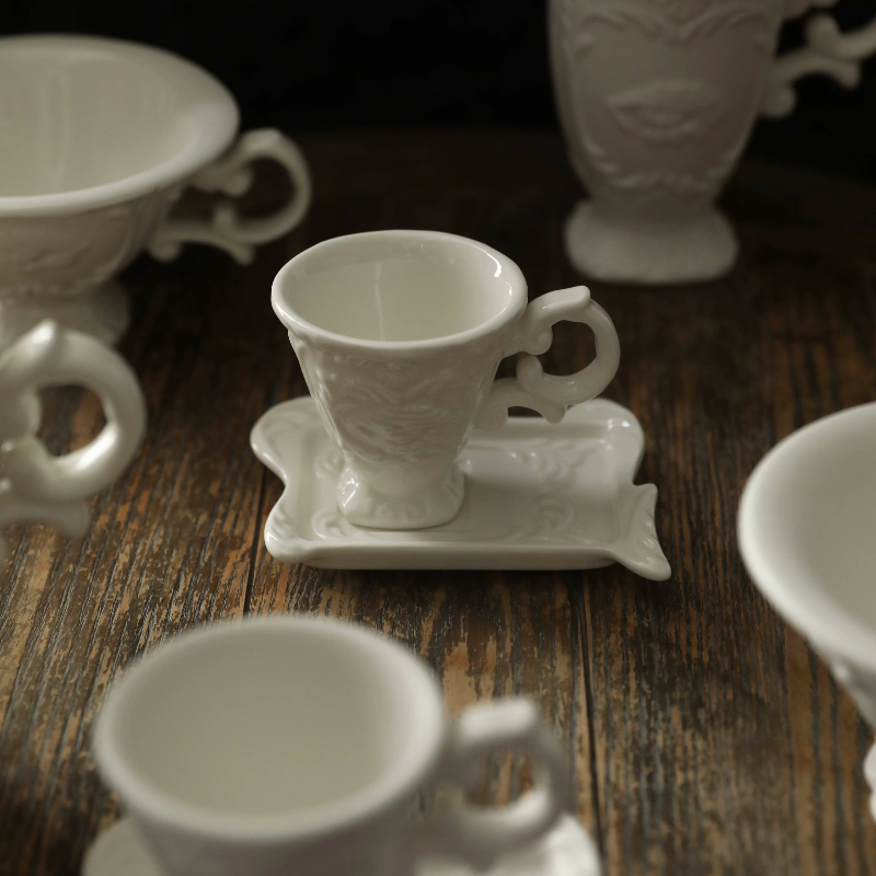 Cangkir keramik iris retro Pra - Tea Coffee Utensils ulasan dan harga