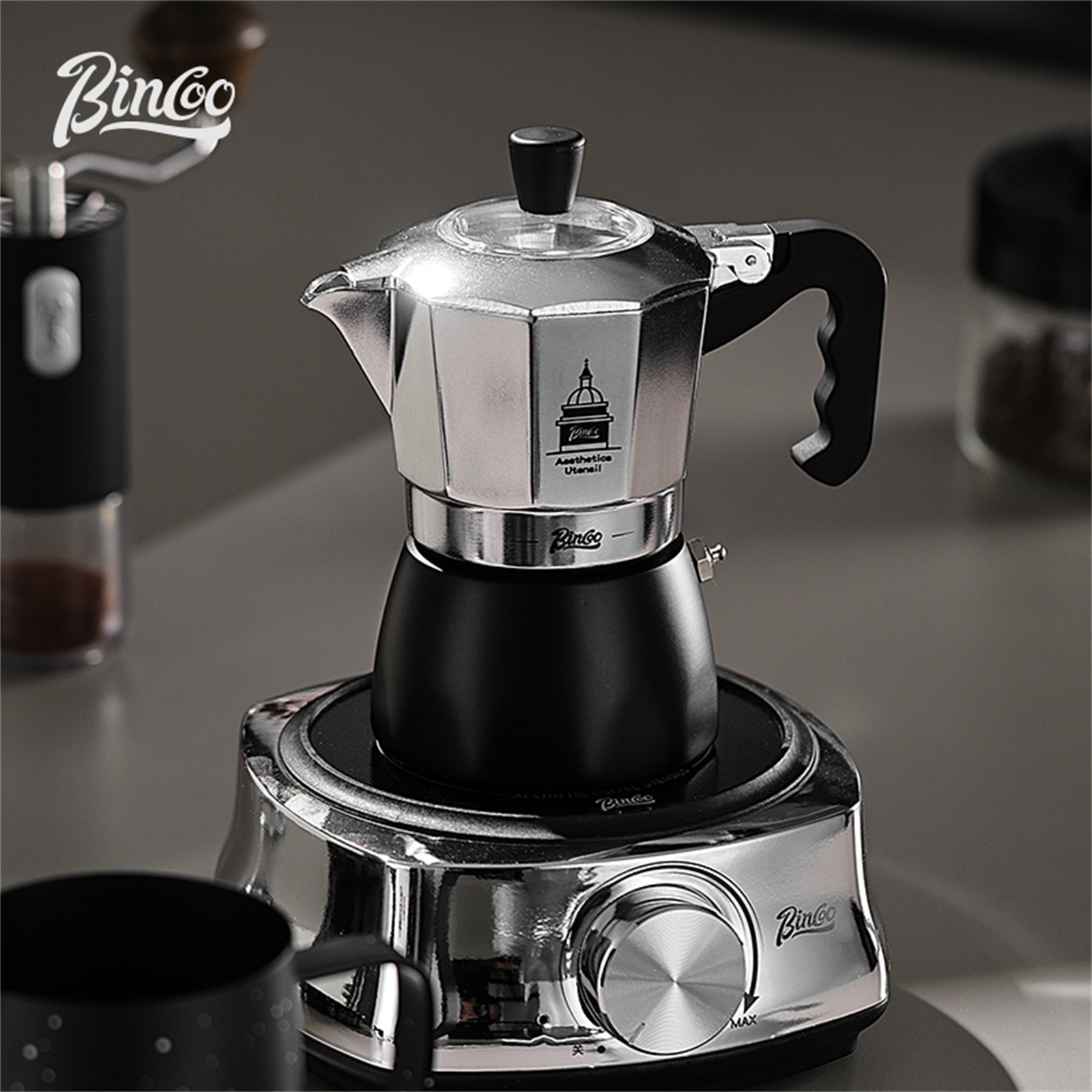 BINCOO Teko Moka Katup Ganda,  - Moka Pot Stove ulasan dan harga