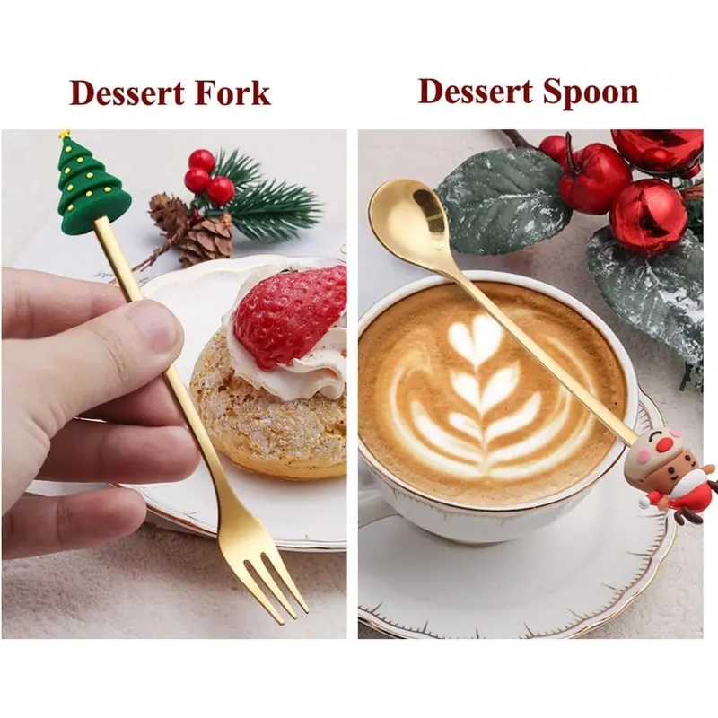 Set Sendok Garpu Natal dari Ba - Tea Coffee Utensils ulasan dan harga