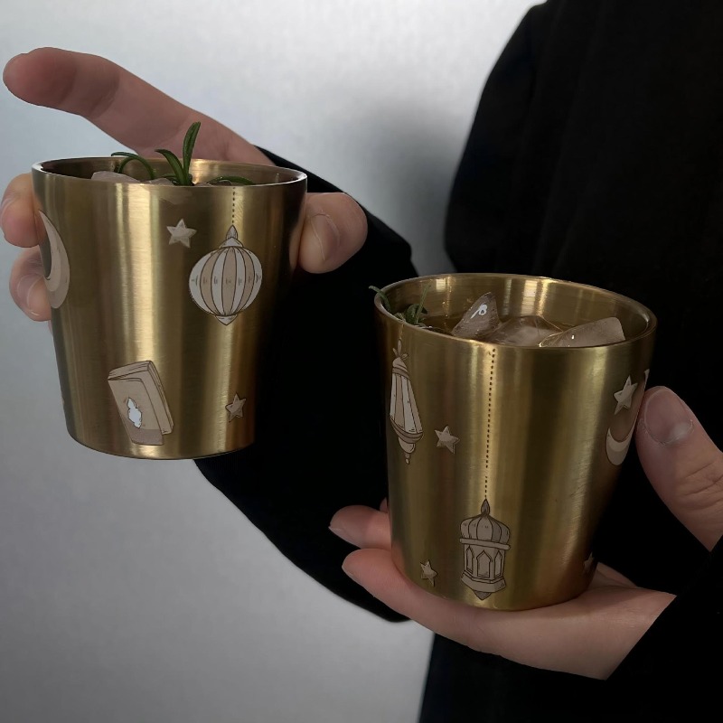 170ML Cangkir Teh Emas Gaya Ti - Tea Coffee Utensils ulasan dan harga