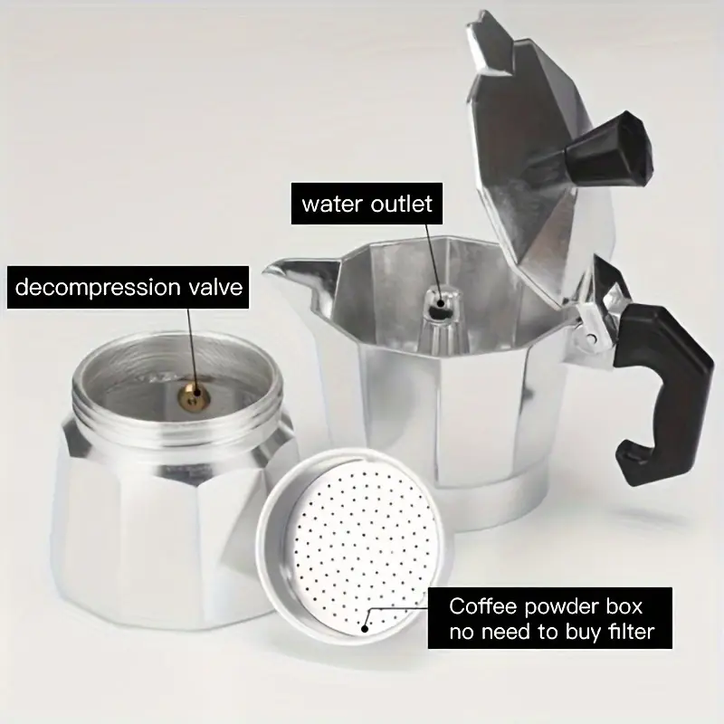 Moka Pot Aluminium Klasik 50-3 - Moka Pot Stove ulasan dan harga