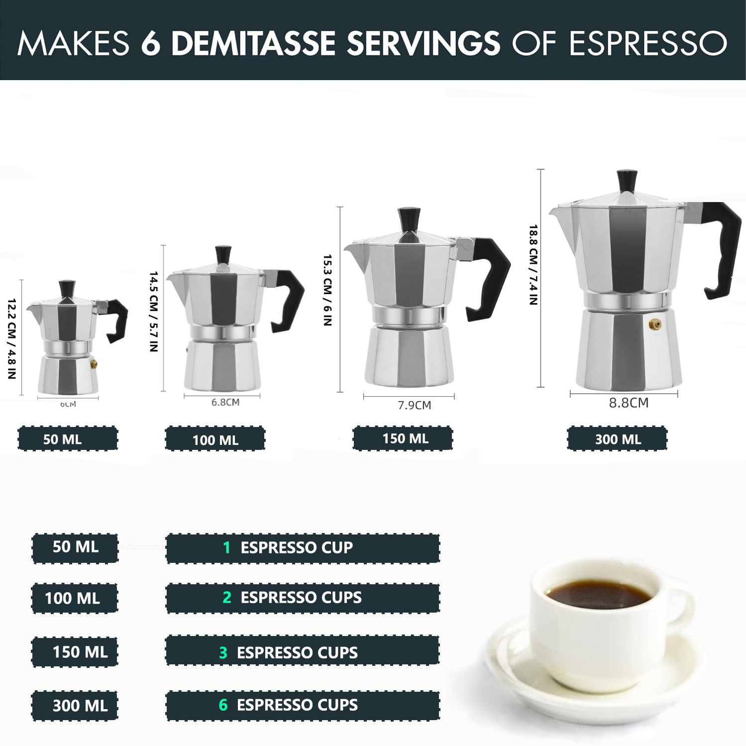 Moka Pot Aluminium Klasik 50-3 - Moka Pot Stove ulasan dan harga