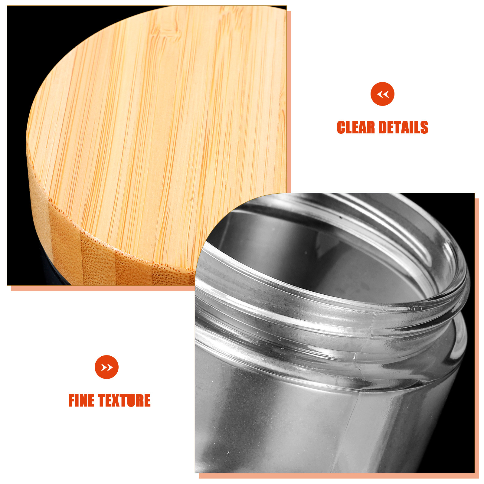 4Pcs Stoples Kaca Kokoh dengan - Coffee Tea Beans ulasan dan harga