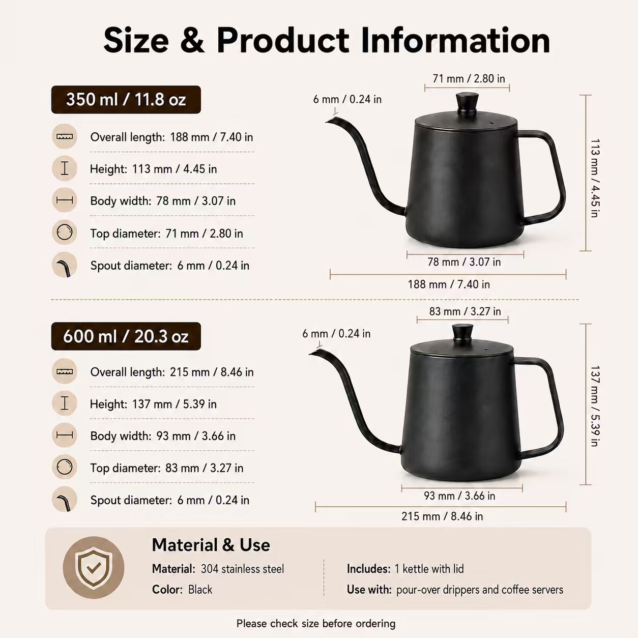 Pot Kopi Stainless Steel 304,  - Tea And Coffee Kettle ulasan dan harga