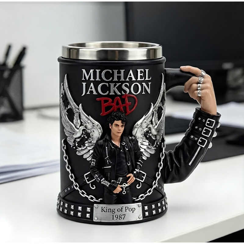 Mug Resin 3D Michael Jackson K - Coffee Tea Mugs ulasan dan harga