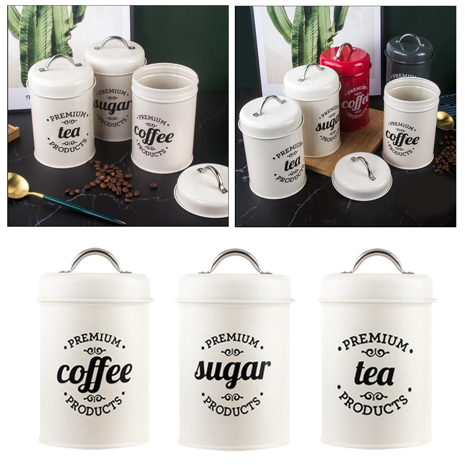 Set Wadah Logam untuk Dapur, T - Coffee Tea Sugar Canister Set ulasan dan harga