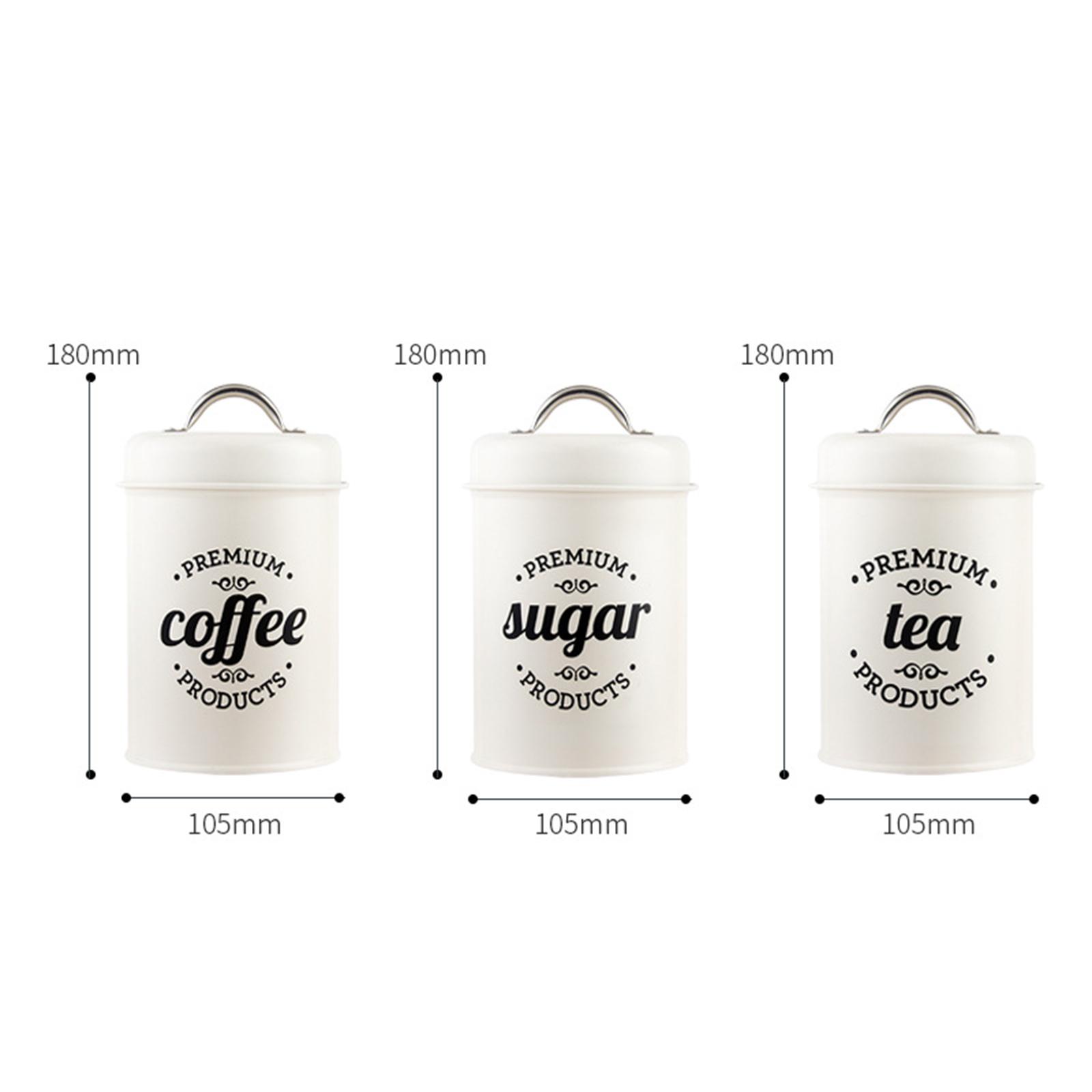 Set Wadah Logam untuk Dapur, T - Coffee Tea Sugar Canister Set ulasan dan harga