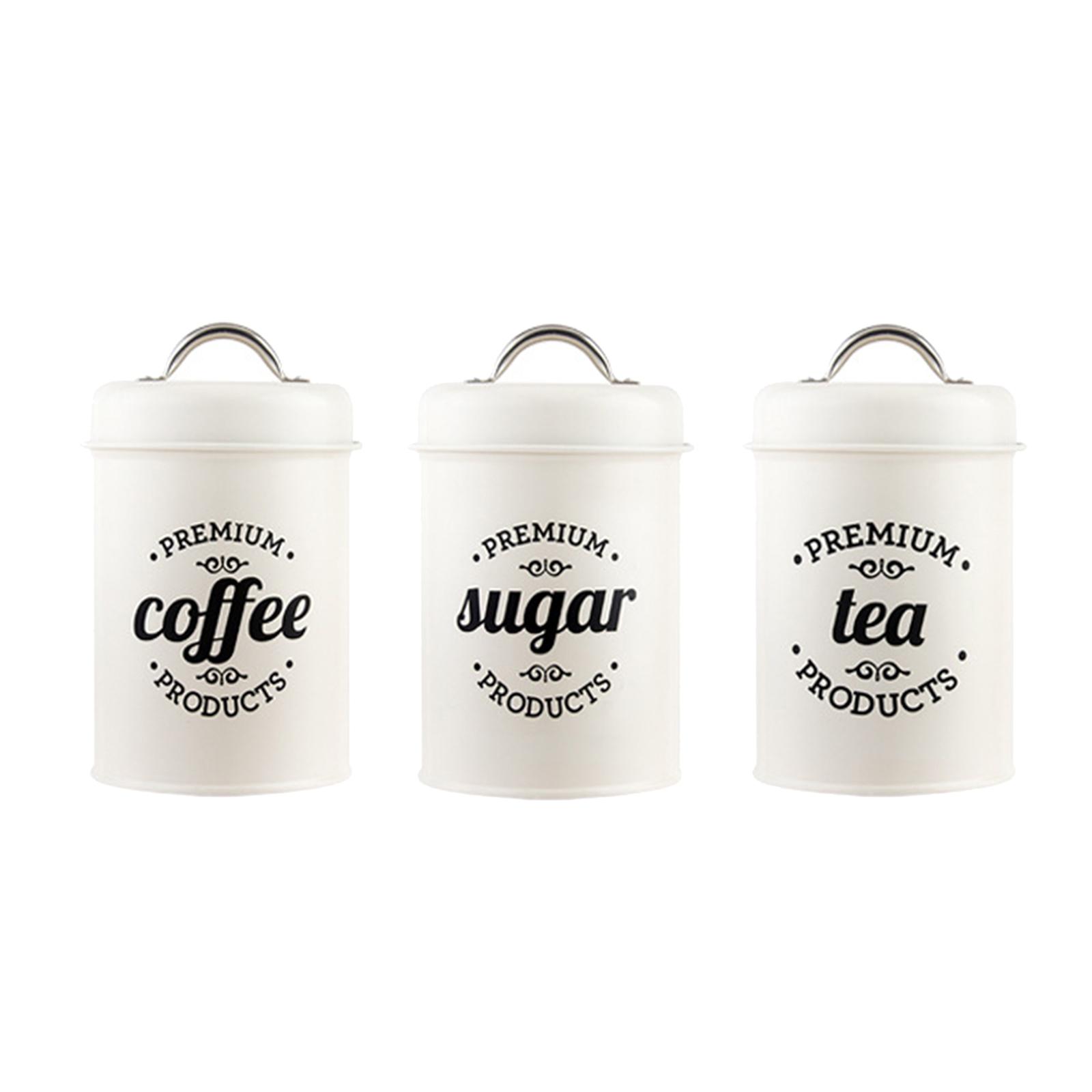 Set Wadah Logam untuk Dapur, T - Coffee Tea Sugar Canister Set ulasan dan harga