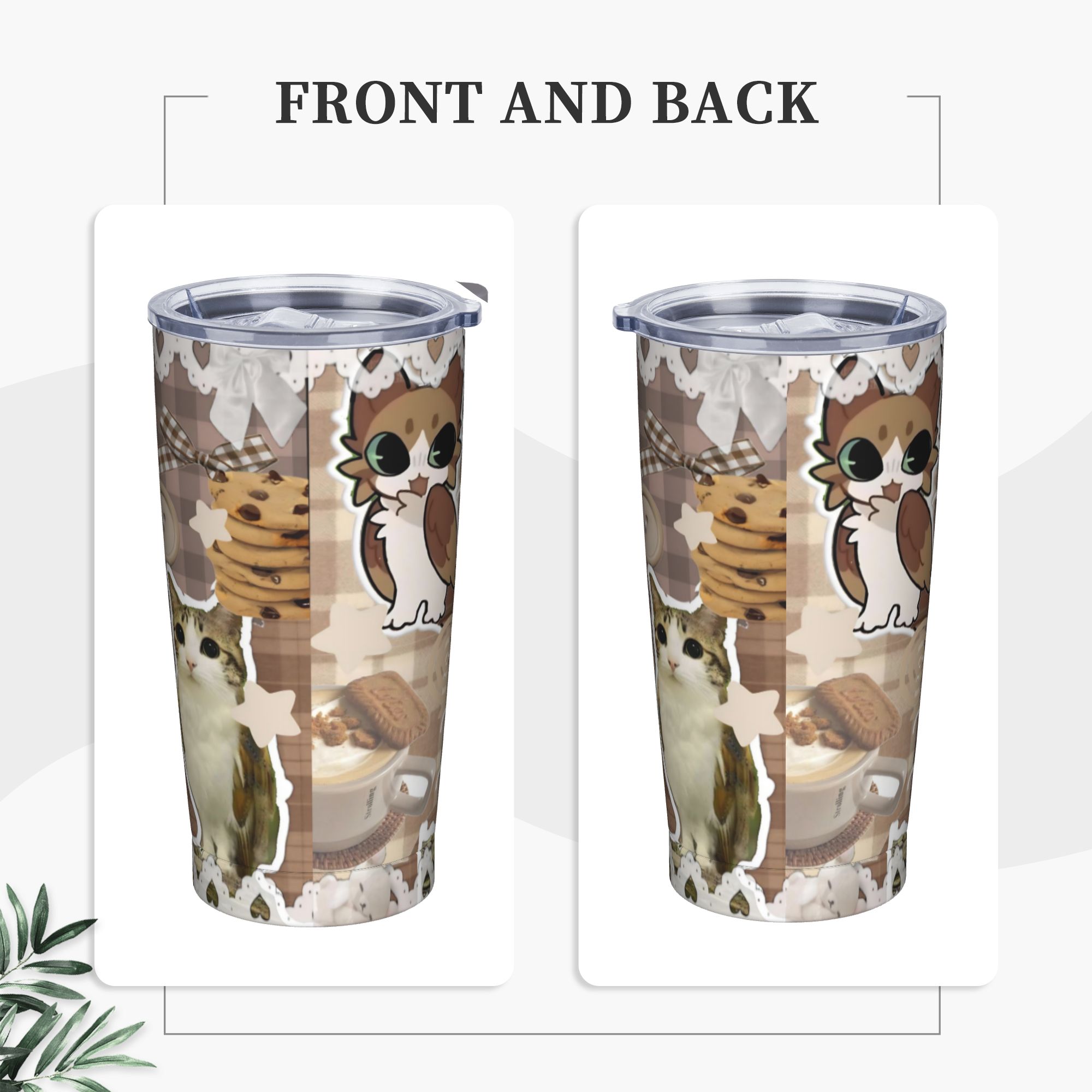 Cute Cat Owl Meowl Tumbler Vac - Coffee Tea Tumbler ulasan dan harga