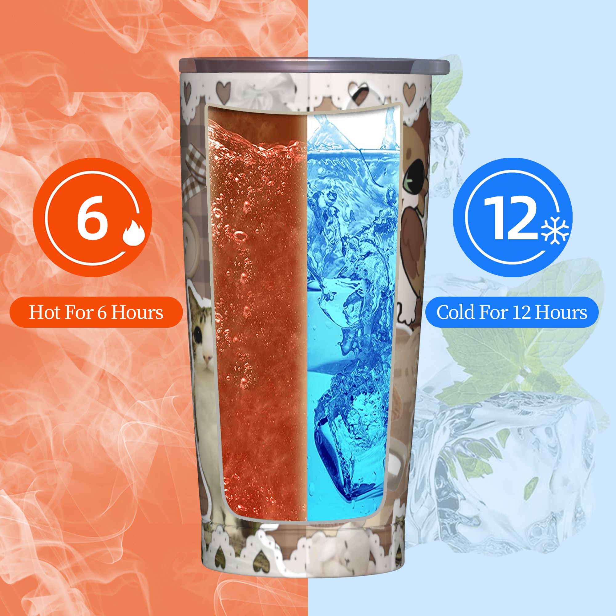 Cute Cat Owl Meowl Tumbler Vac - Coffee Tea Tumbler ulasan dan harga