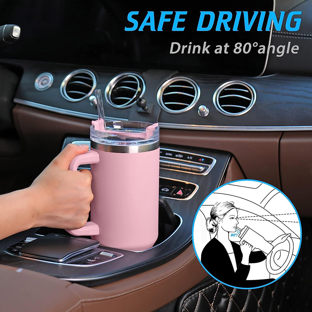 Tumbler 40oz dengan pegangan d - Coffee Tea Tumbler ulasan dan harga